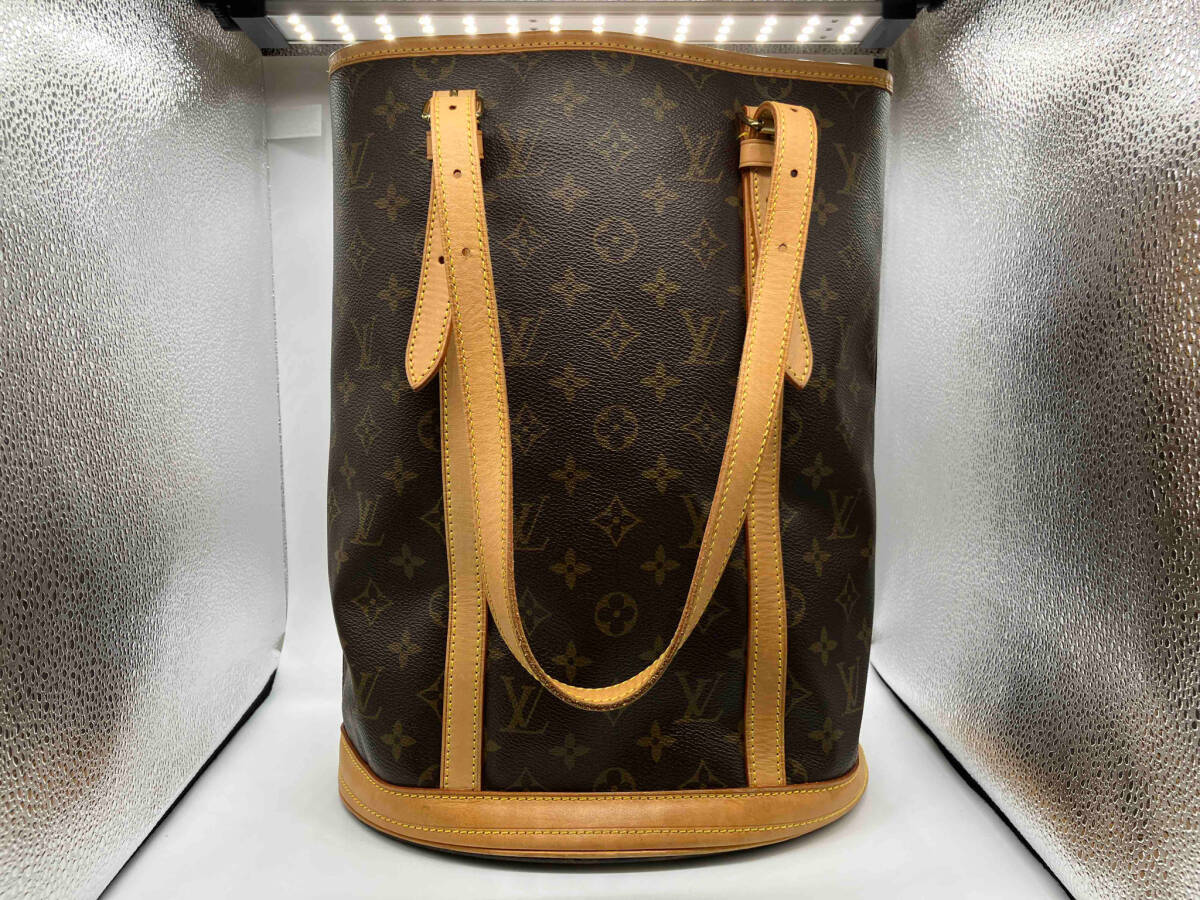 即決】LOUIS VUITTON ルイヴィトン モノグラム バケットGM M42236 バッグ トートバッグ ブラウン バケツ ポーチ欠品 レザー  /【Buyee】