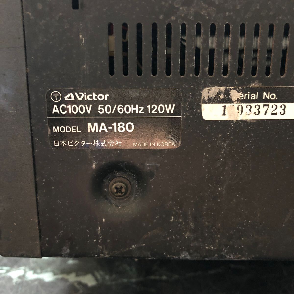 MYM9798 激安 Victor MA180 MIXING AMPLIFIER 通電OK 中古現状品 ※3回再出品で処分 /【Buyee