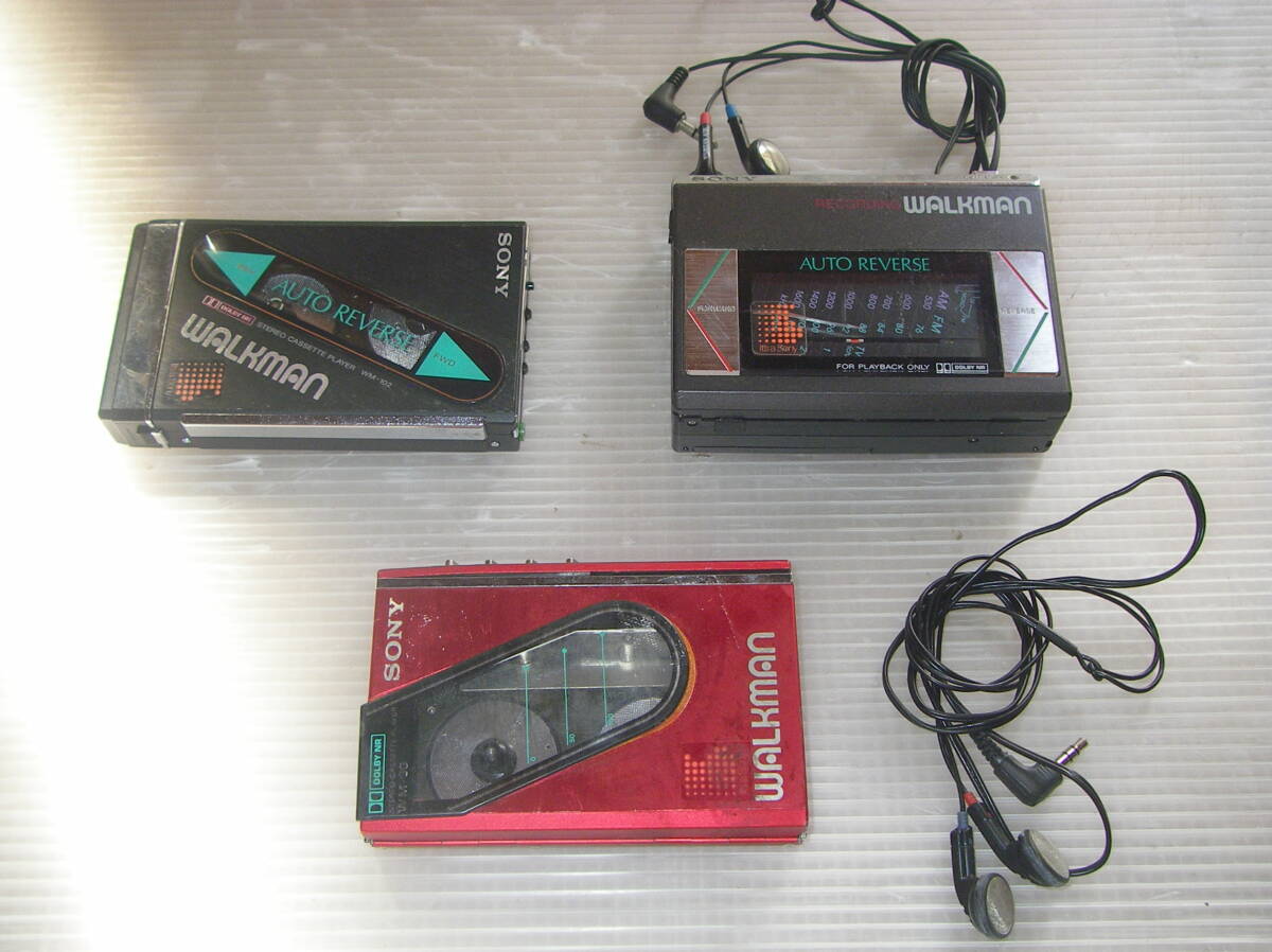 SONY/ソニー WMR55/WM102/WM30 3台 カセットプレーヤー レコーディングウォークマン 【現状品】動作未確認 ジャンク