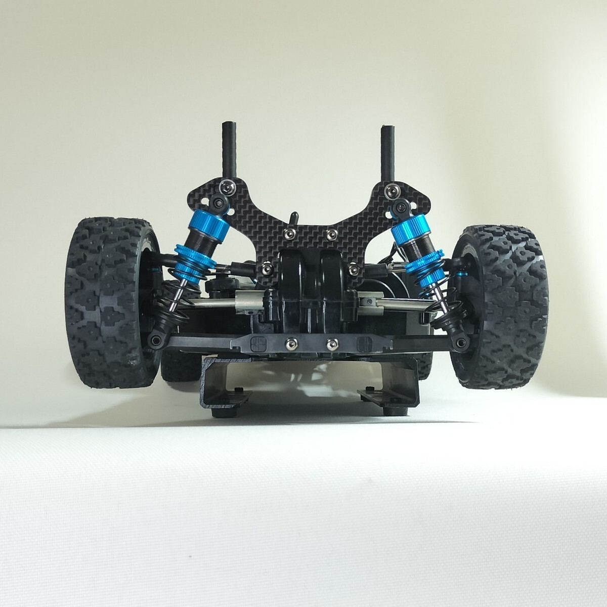 【RCティーム・バスタブ】TT02typeS用ラリークロスカーボンダンパーステー前後セット TRFダンパーを使用 4mm極厚設定 rcteam