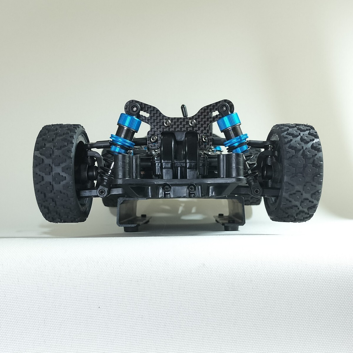 【RCティーム・バスタブ】TT02typeS用ラリークロスカーボンダンパーステー前後セット TRFダンパーを使用 4mm極厚設定 rcteam