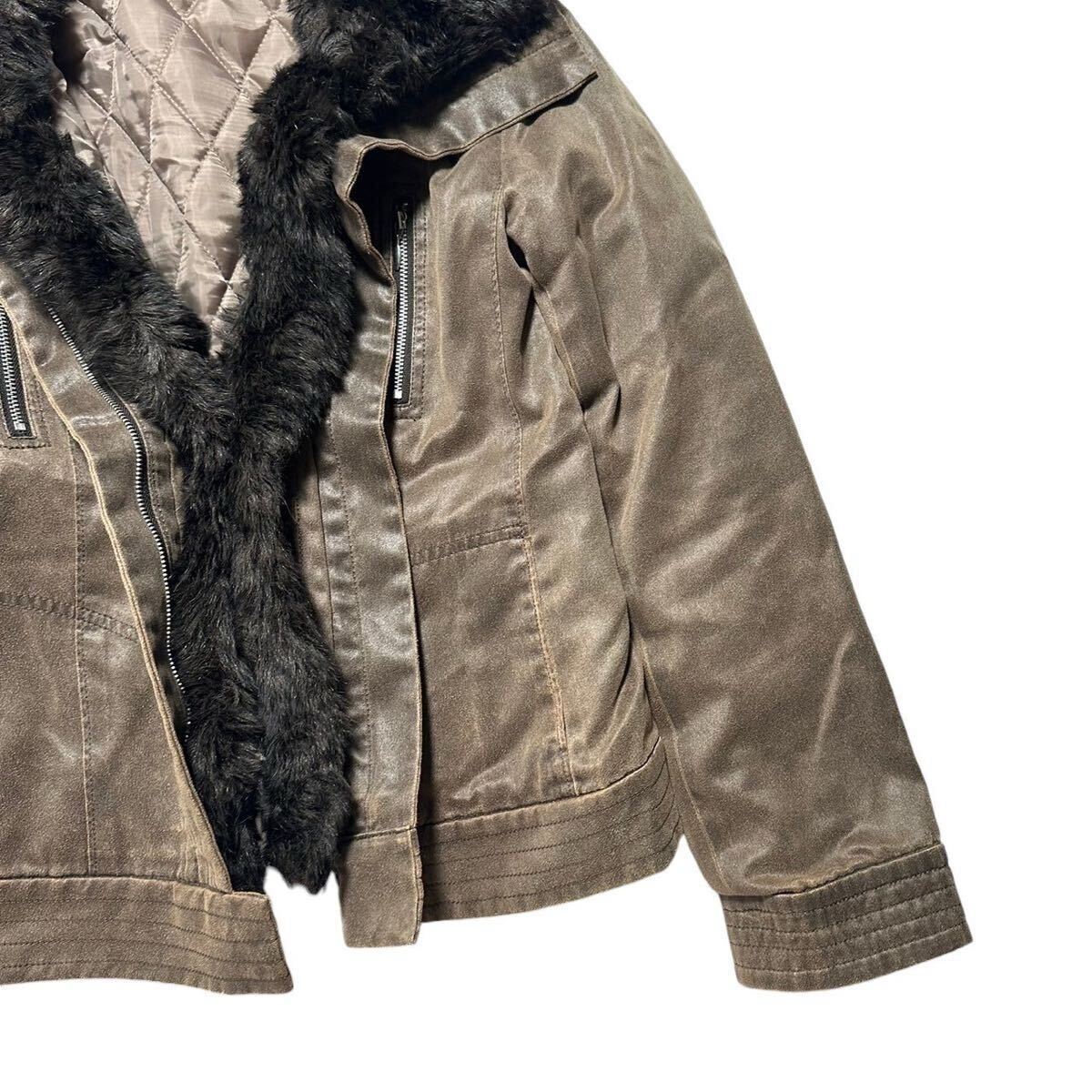 Japanese Label Y2K leather fur jacket goa ifsixwasnine kmrii share