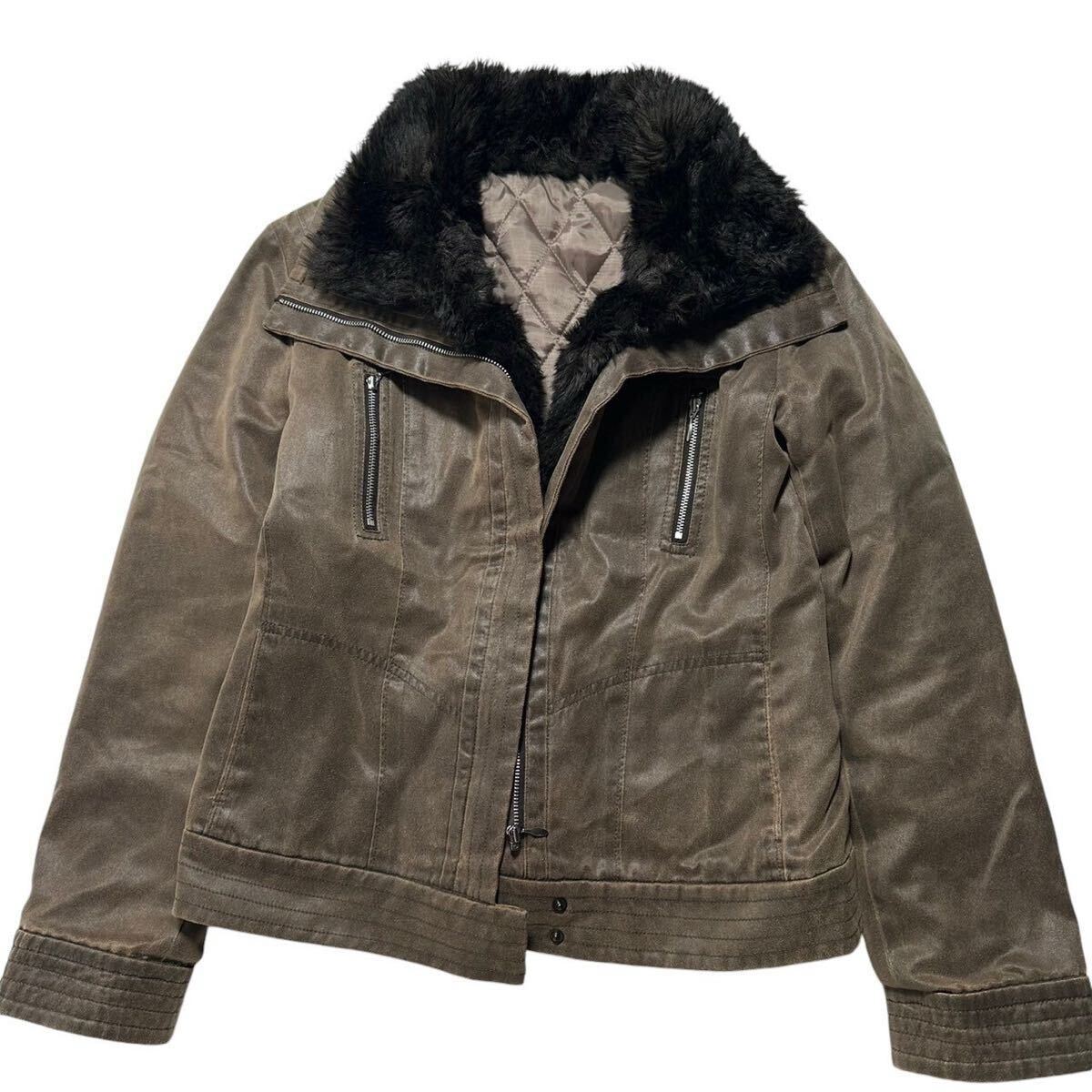 Japanese Label Y2K leather fur jacket goa ifsixwasnine kmrii share