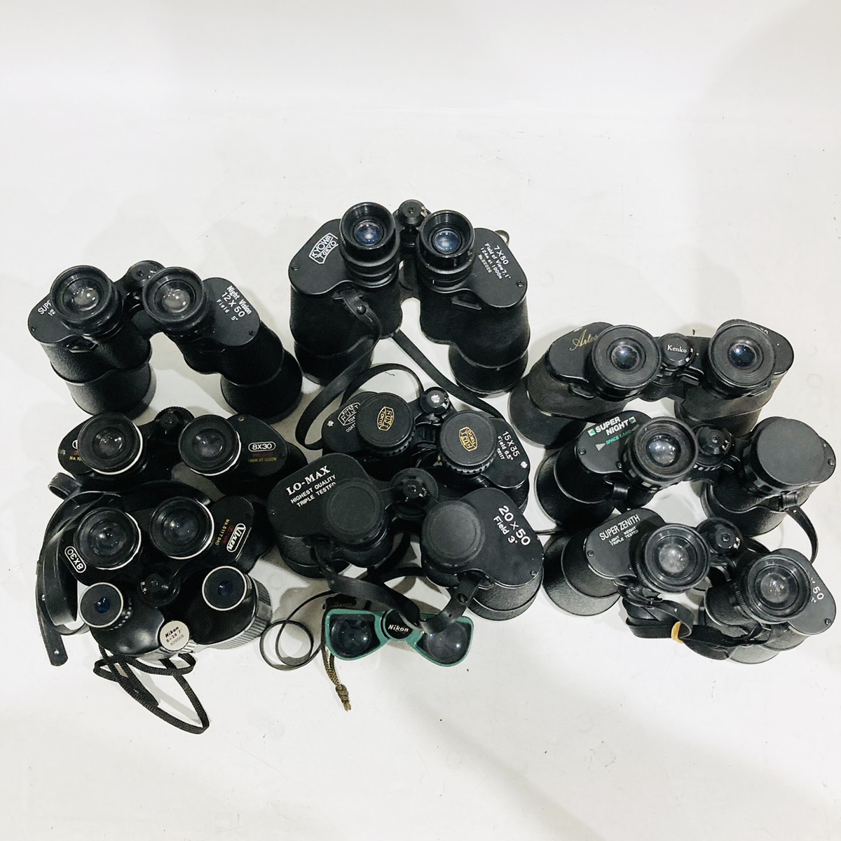 【R1598】掘り出し物 双眼鏡 まとめ売り LOMAX NIKON SUPER ZENITH SUPER NIGHT KENKO など