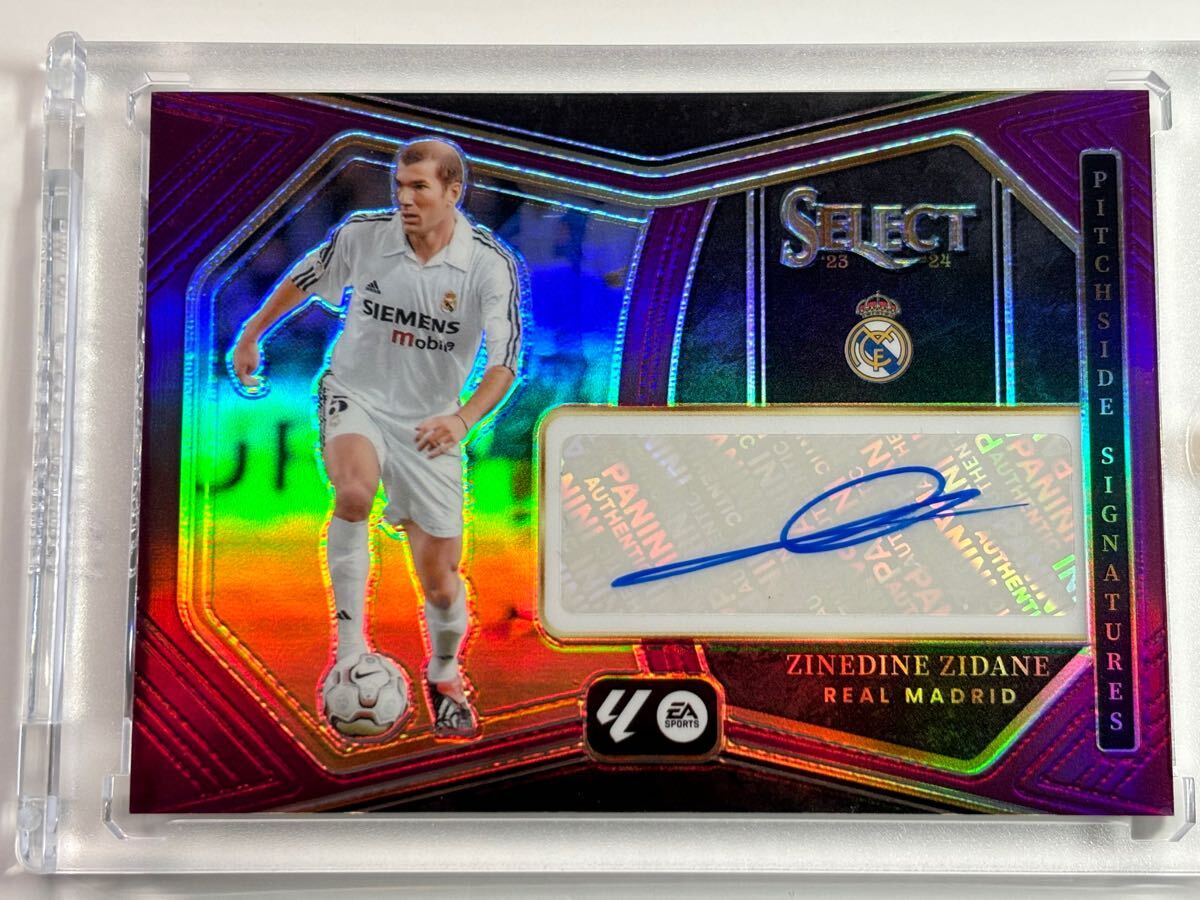 ジダン【直筆サイン 25/25】 2023-24 Panini Select La Liga Purple Pitchside 25/25 ...