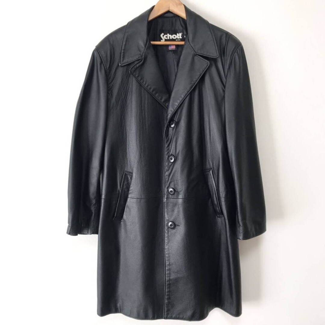 Schott 黒 レザーカーコート 40 カウレザー 811 USA Schott 黒 レザーカーコート 40 カウレザー 811 USA 【公式通販】