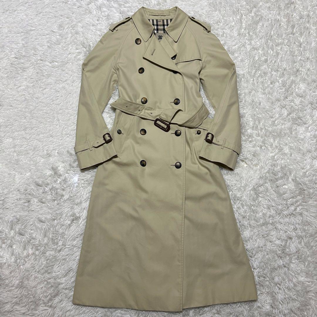 現行 希少美品 バーバリーロンドン トレンチコート ベージュ ロゴボタン ベルト付き ダブル BURBERRY LONDON  (241115-ss-1y) /【Buyee】