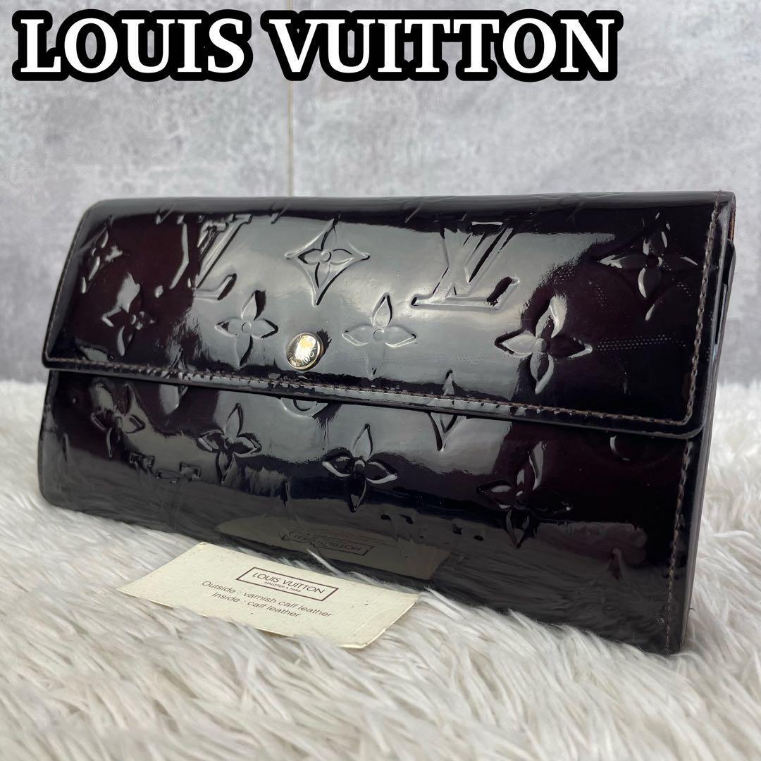 美品 ルイヴィトン 長財布 ヴェルニ ポルトフォイユ サラ ダークブラウン LOUIS VUITTON ロングウォレット ポルトフォイユサラ  /【Buyee】