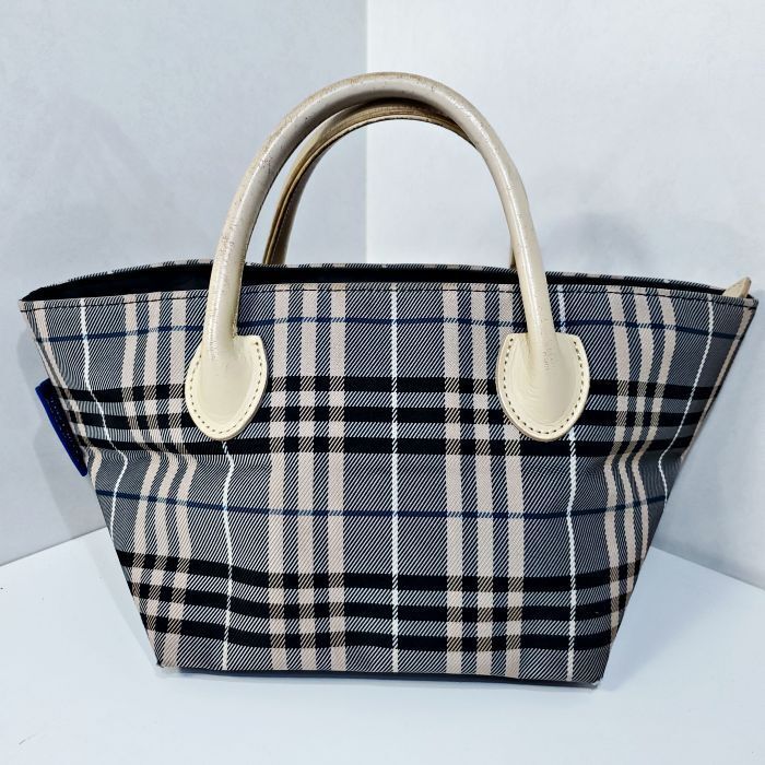 バーバリーブルーレーベル BURBERRY BLUE LABEL ナイロン 牛革 チェック柄 ミニハンドバッグ ミニトートバッグ 三陽商会  7589862e20241119 /【Buyee】